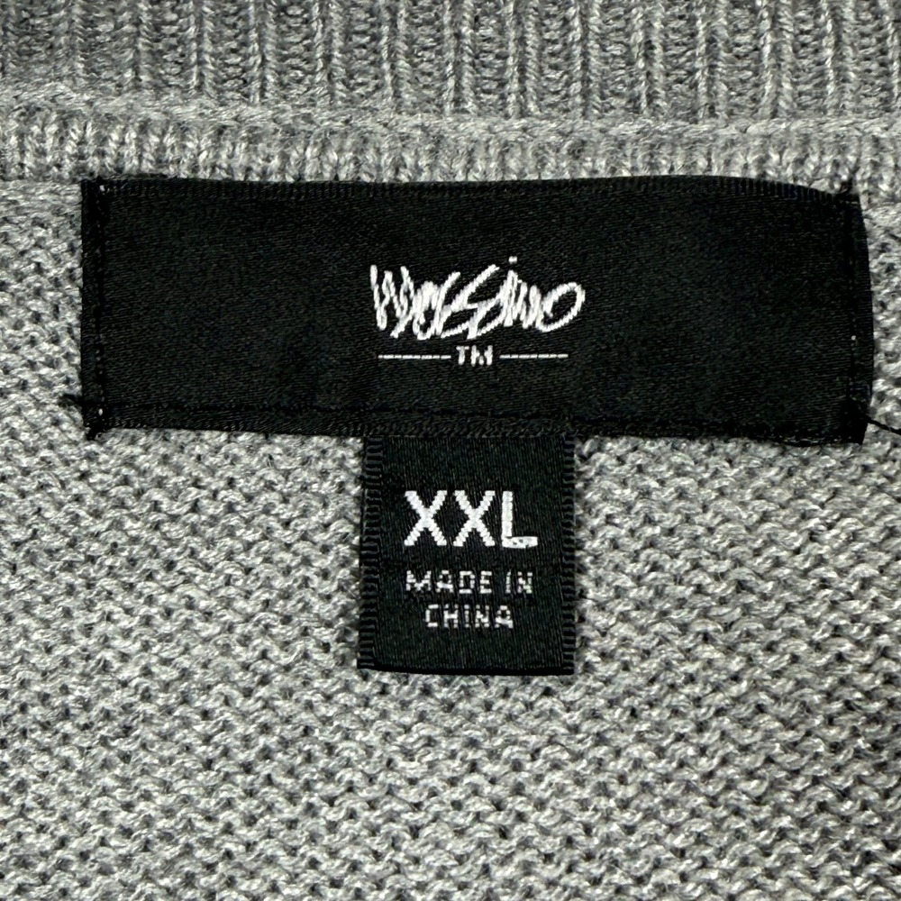 Mossimo Sweater Womens XXL Gray EUC Cashmere Blend Bell Sleeve Tie Cuff Knit - Picture 4 of 11